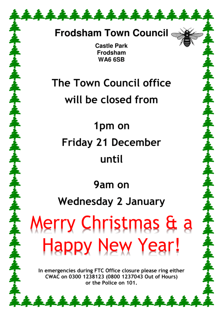 christmas-office-closure-frodsham-town-council