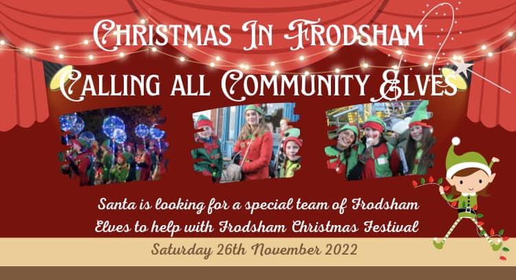 Christmas in Frodsham Elves recruitment promotion image