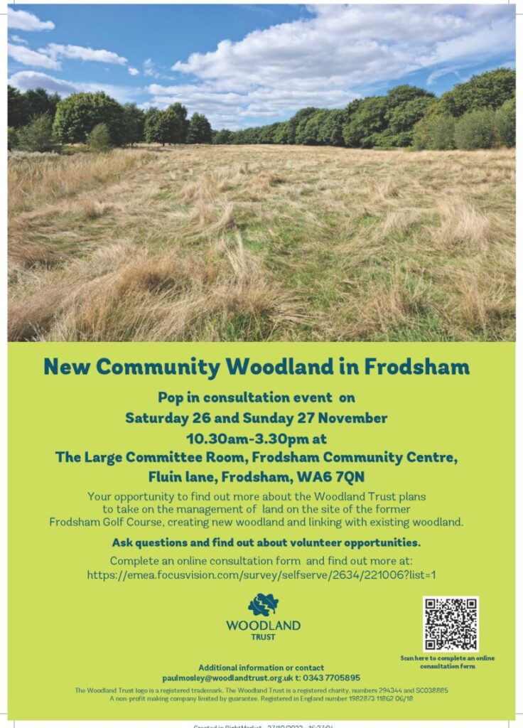 Open invitation to a consultation into a New Community Woodland in Frodsham