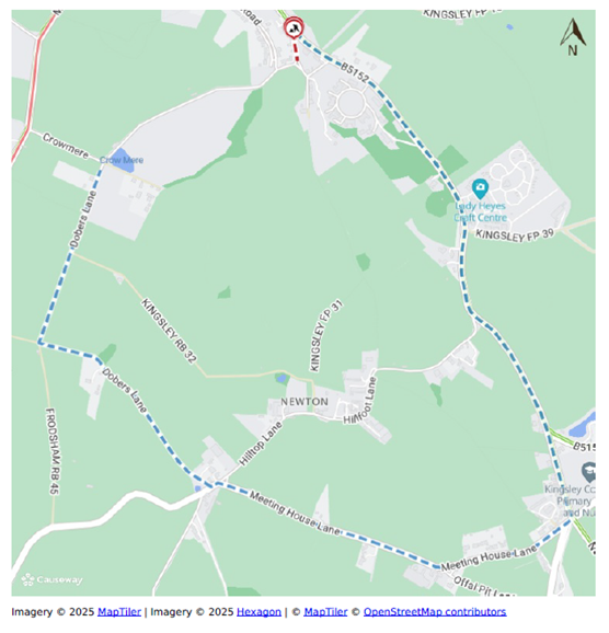 Dobers Lane closure diversion route map 04 07 2025