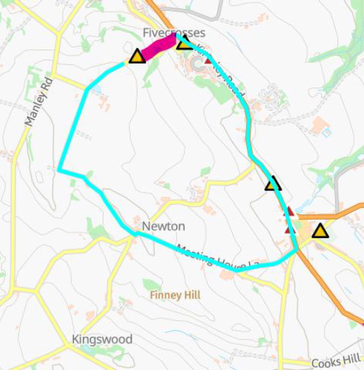 Dobers Lane closure diversion route map Thu 18 12 2025