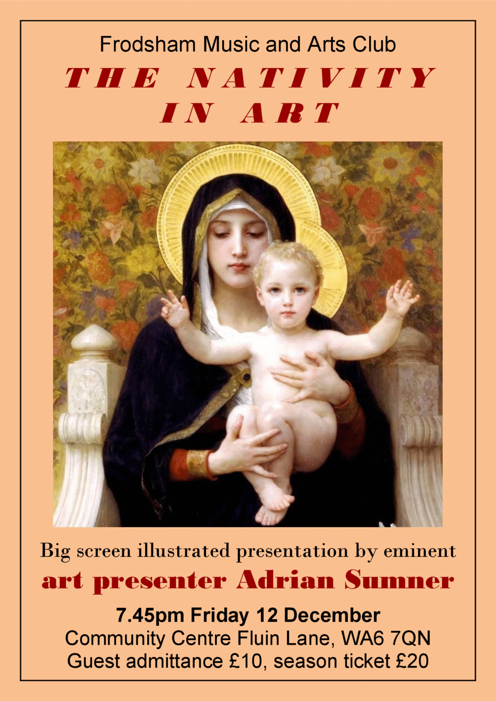 Frodsham Music and Arts Club - The Nativity in Art Event 12 12 25