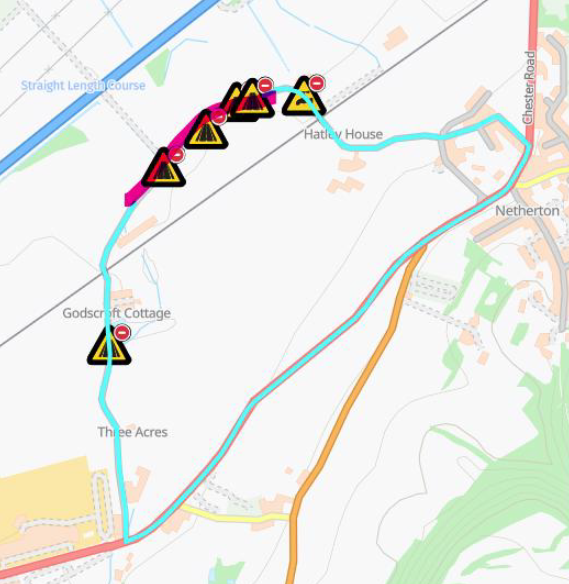 Godscroft Lane closure diversion route map 09 01 26