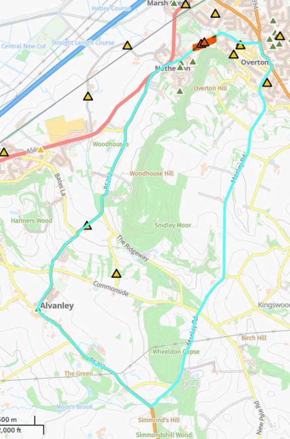 TRO22228 Howey Lane closure diversion route map 09 03 2026