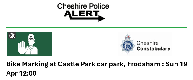 Bike Marking - Chesh Police Header 19 04 2026