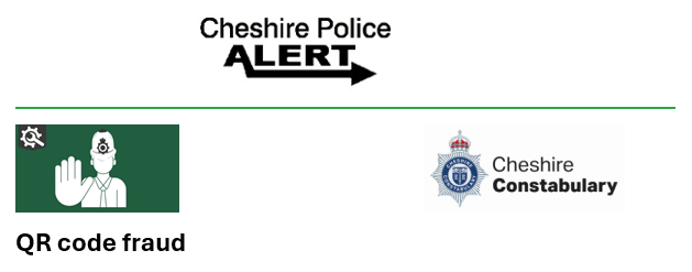 QR Code Fraud - Chesh Police Alert Header