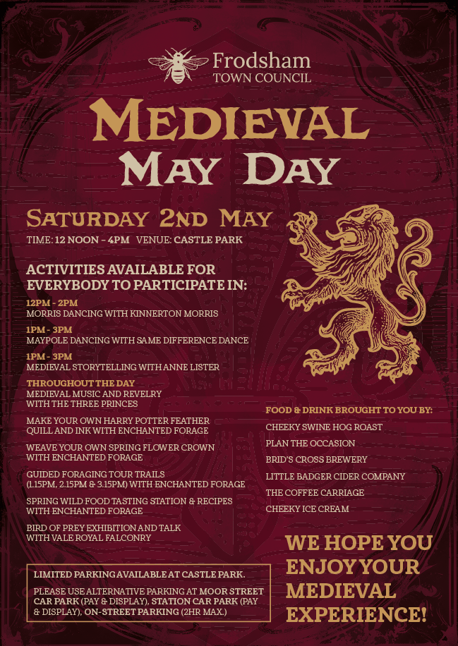 Medieval May Day 2026 Flyer back page