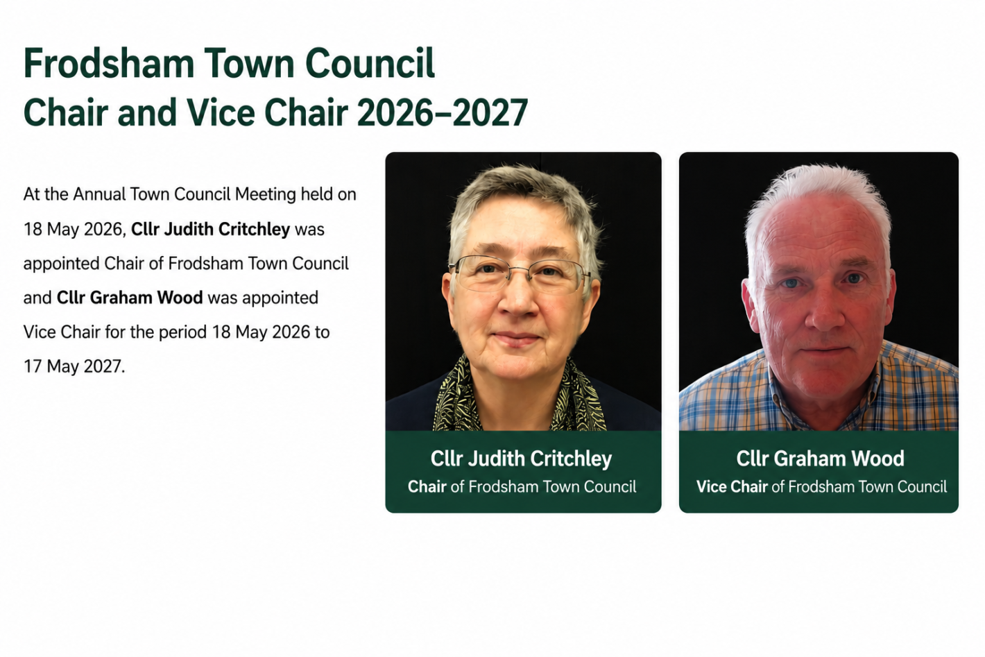 Chair and Vice Chair FTC 2026-2027