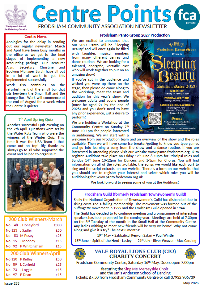 FCA Centre Points Newsletter pg1