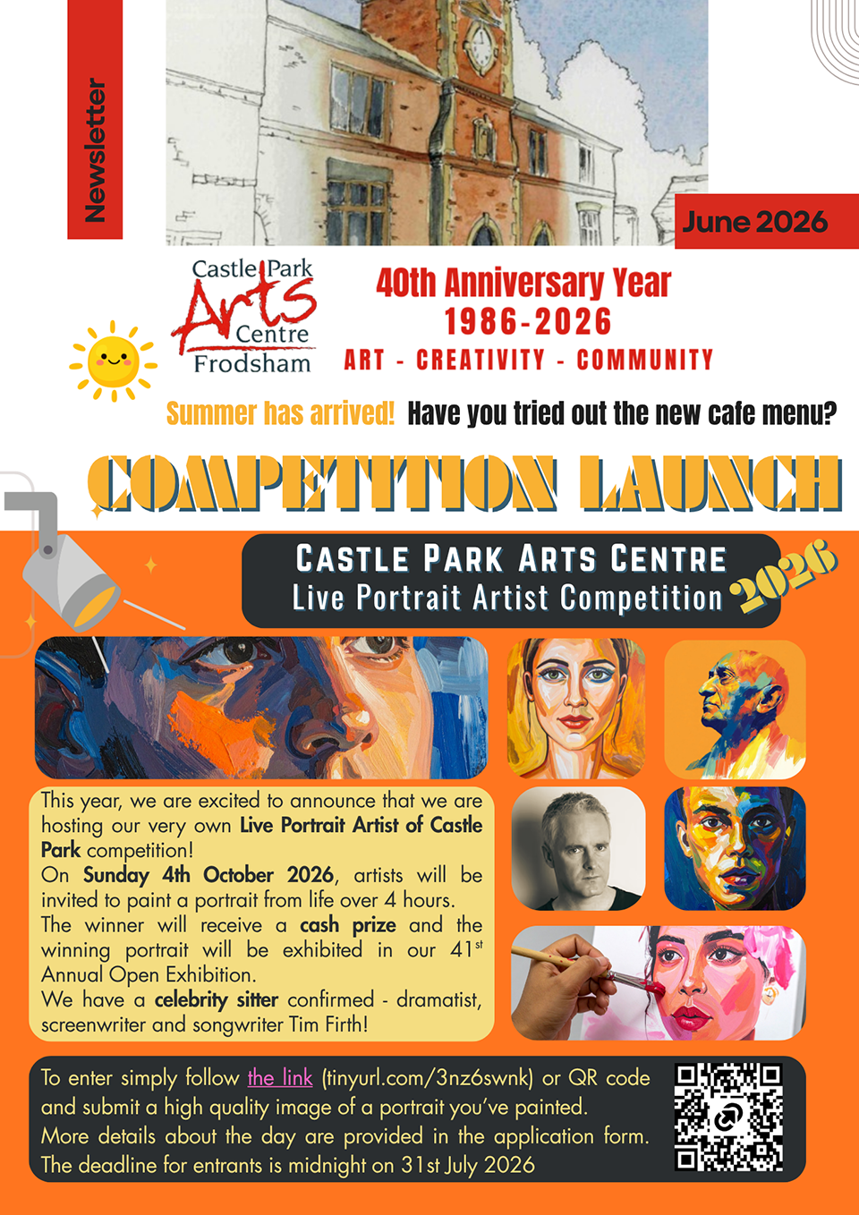 Castle Park Arts Centre June 2026 Newsletter