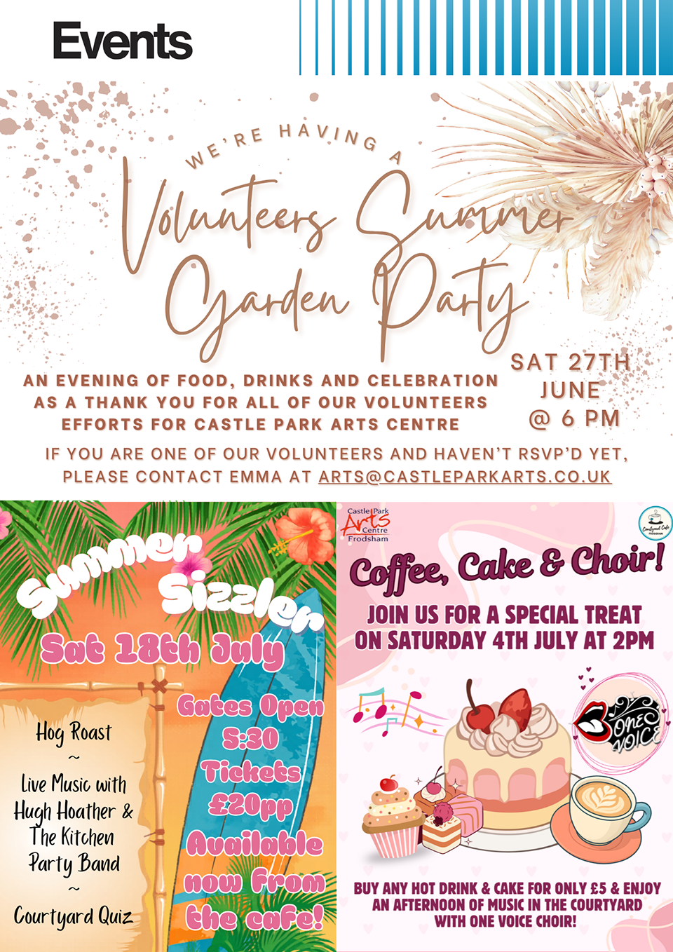 Castle Park Arts Centre June 2026 Newsletter