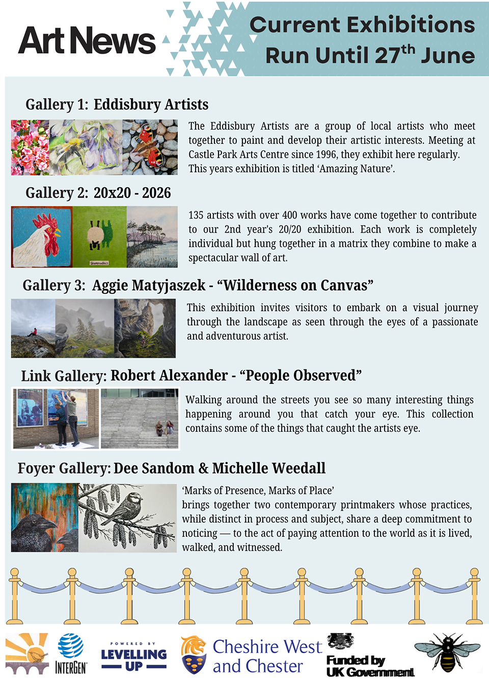 Castle Park Arts Centre June 2026 Newsletter