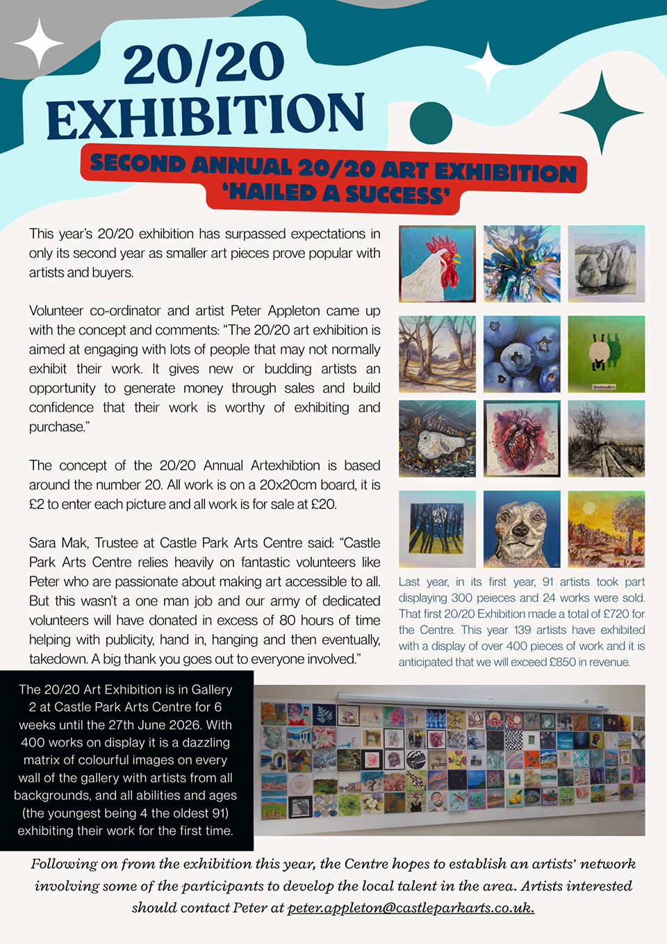 Castle Park Arts Centre June 2026 Newsletter