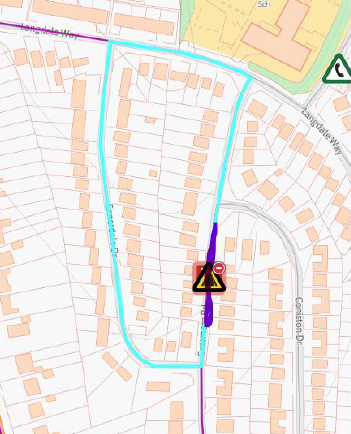 Grasmere Rd closure diversion route 22 07 26
