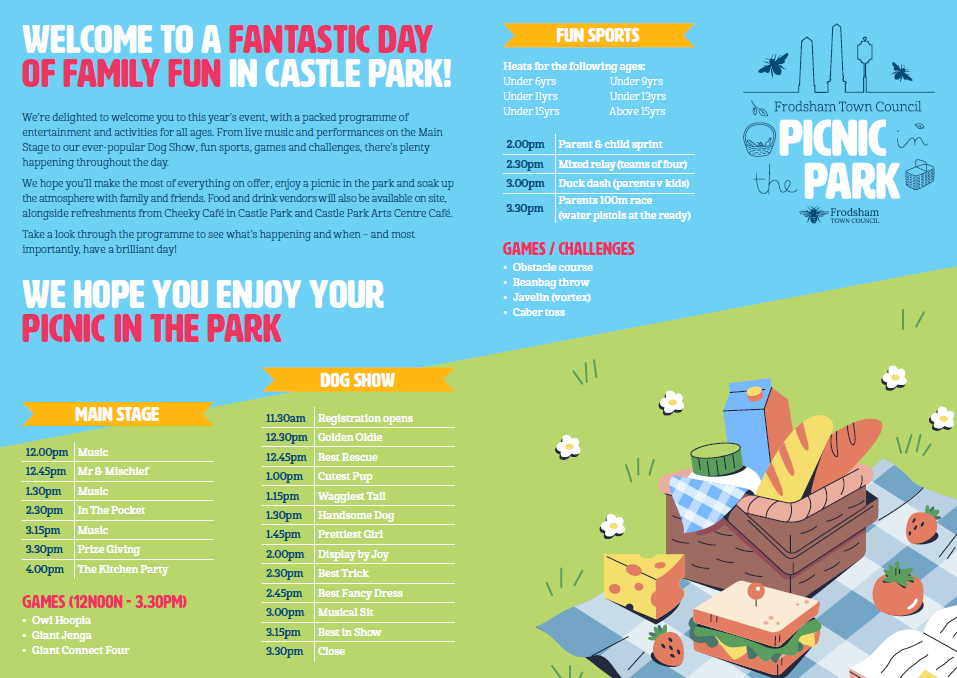 Picnic in the Park 2026 Programme centre pg