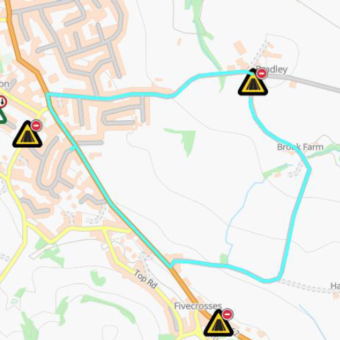 Watery Ln closure diversion route 24 07 26