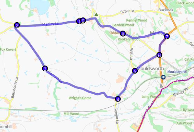 Manley Lane closure diversion route 21-09-2026