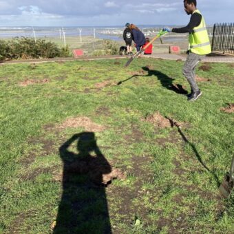 Bulb planting at Frodsham Memorial 1